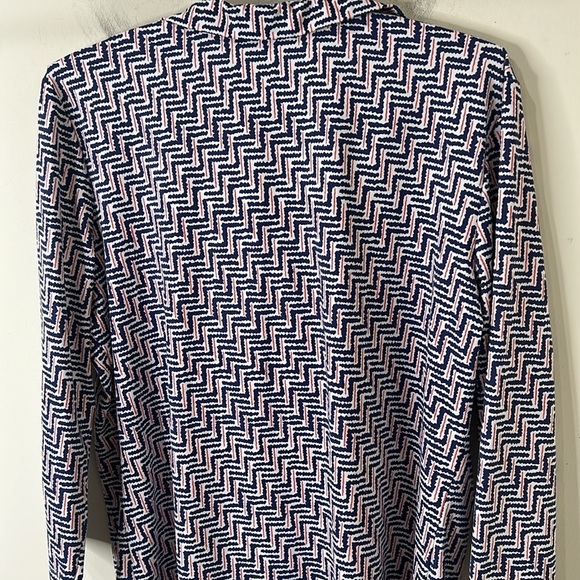 J. McLaughlin Durham Ruffle Top Catalina Cloth 3/4 Sleeve Size XL - Picture 13 of 16